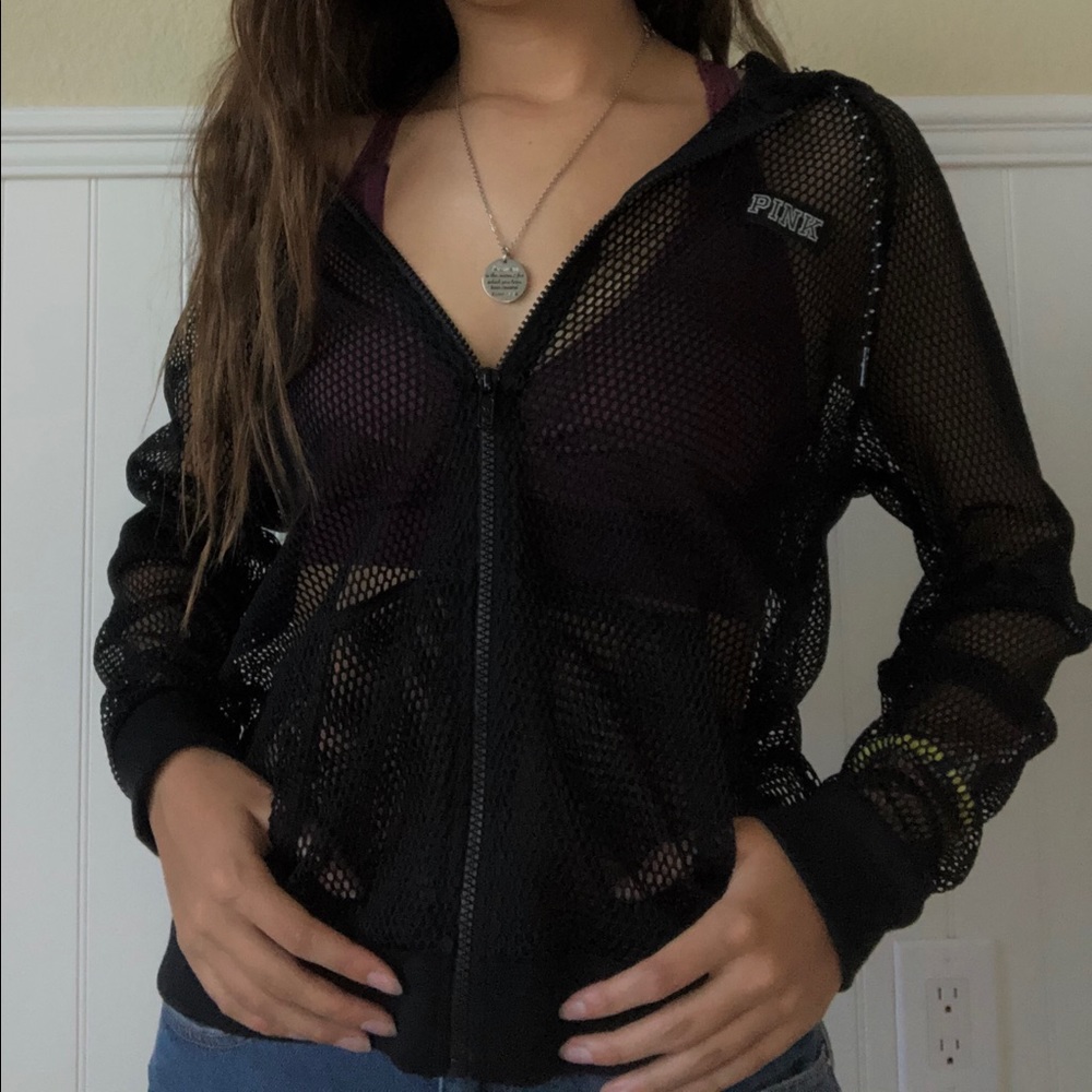 PINK mesh zip up!